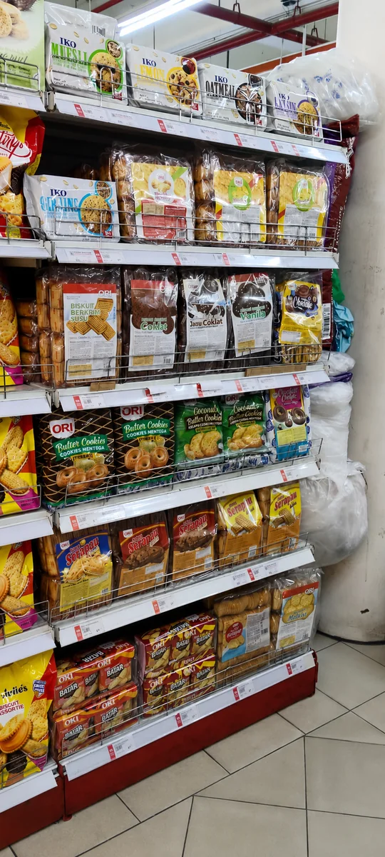 The same shelf after merchandising